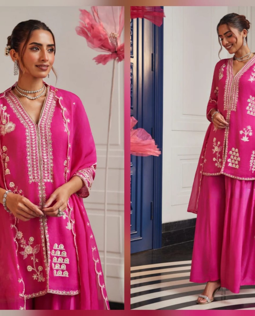 	 PINK - Fuchsia Fables-Palazzo Set